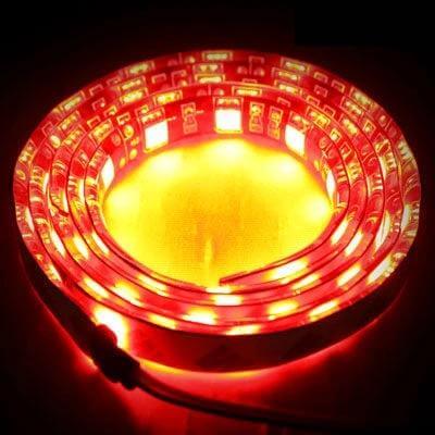 White LED Car Interior Strip Light 1m For Accent Lighting - flexible 60 LED 5050 SMD white strip shown coiled, ideal for dashboards, door panels, footwells and trunks