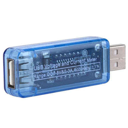 USB Voltage and Current Tester for Mobile Phones and Tablets - compact USB power meter for checking charger voltage and current