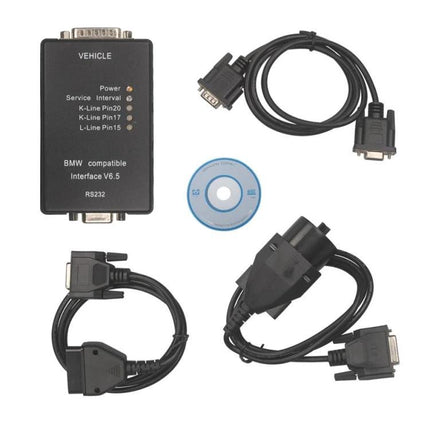 BMW Car Diagnostic Tool for Everyday Vehicle Checks - compact BMW-compatible RS232 interface kit with cables and software CD