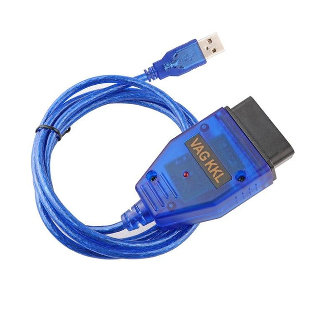 Versatile USB Cable for Home VW and Audi Diagnostics - blue USB-to-OBD2 cable for garage ECU troubleshooting