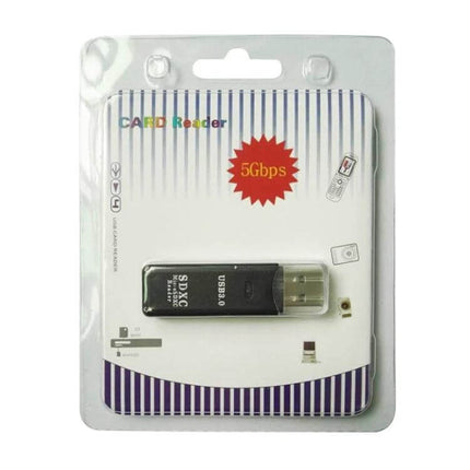Dual Slot USB 3.0 Card Reader for SD and Micro SD Cards - compact USB 3.0 SD/Micro SD reader in retail blister pack
