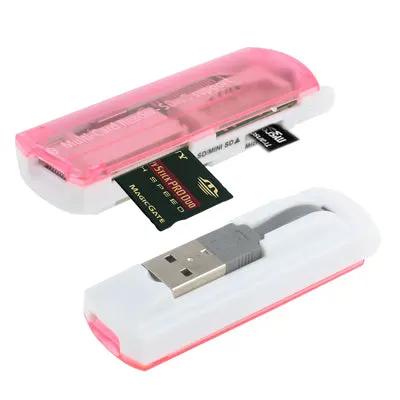 Versatile Multi Card Reader for SD, MMC, MS, TF, and M2 Cards