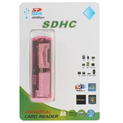 Versatile Multi Card Reader for SD, MMC, MS, TF, and M2 Cards