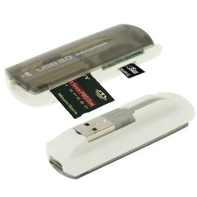 Versatile Multi Card Reader for SD, MMC, MS, TF, and M2 Cards