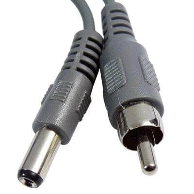 CCTV Balun Transceiver Cable for Video and Power Transmission with DC power and RCA connectors for CCTV camera installations