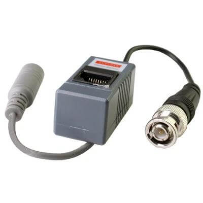 CCTV Balun for Video, Audio, and Power Transmission in Security Systems compact UTP to BNC adapter for home and small office CCTV installations