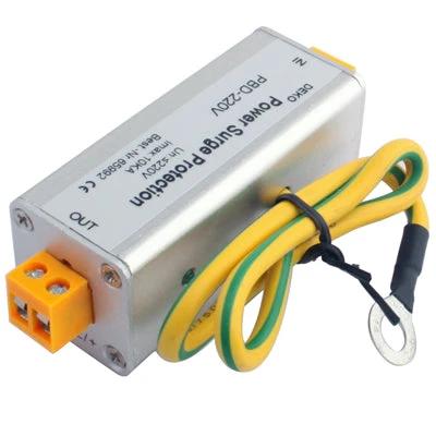 Power Surge Arrester for Household Electrical Protection compact AC220V surge protector with ground wire, protects refrigerators TVs computers