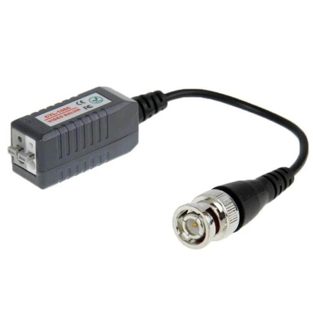 Single Channel Passive Video Balun for CCTV Transmission grey balun with BNC connector for UTP CCTV video extension