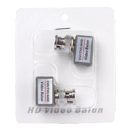 Set of 2 Passive Video Balun Adapters for Security Camera Systems, 2 PCS BNC-to-UTP coaxial video balun in retail blister pack