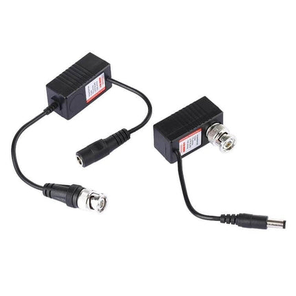 HD Video and Audio Balun Transceiver Set for Security Cameras compact UTP extender pair with BNC and DC connectors for 720p up to 300m