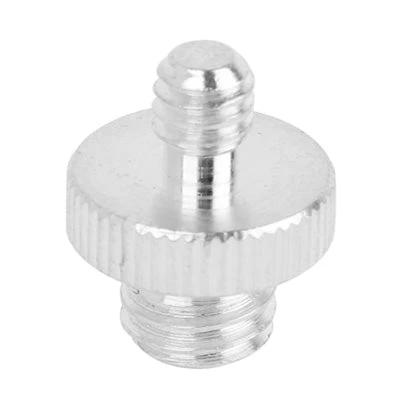 Stainless Steel 1/4 to 3/8 Adapter Screws for Tripod Heads, 10 Pack – close-up stainless adapter screw converting 1/4" to 3/8" threads