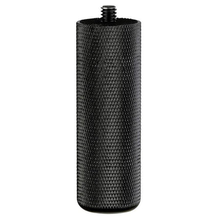 Hand Grip Stabilizer for DSLR Cameras and Smartphones - textured black aluminum hand grip with 1/4-inch mounting screw for steady handheld video