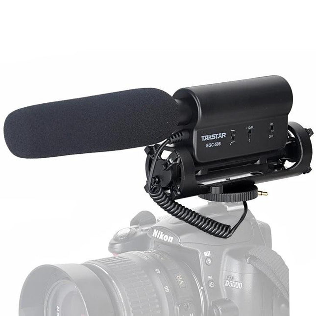Takstar Microphone for Capturing Daily Videos and Events mounted on DSLR for clear vlogging and event audio