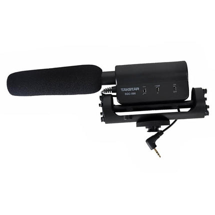 Takstar Microphone for Capturing Daily Videos and Events mounted shotgun mic with foam windshield and 3.5mm plug for vlogging and event audio