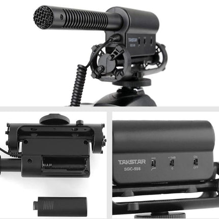 Microphone for Daily Video Recording and Interview Audio Capture - shotgun mic with shock mount, 10dB boost and 200Hz low-cut for clearer vlog and interview audio