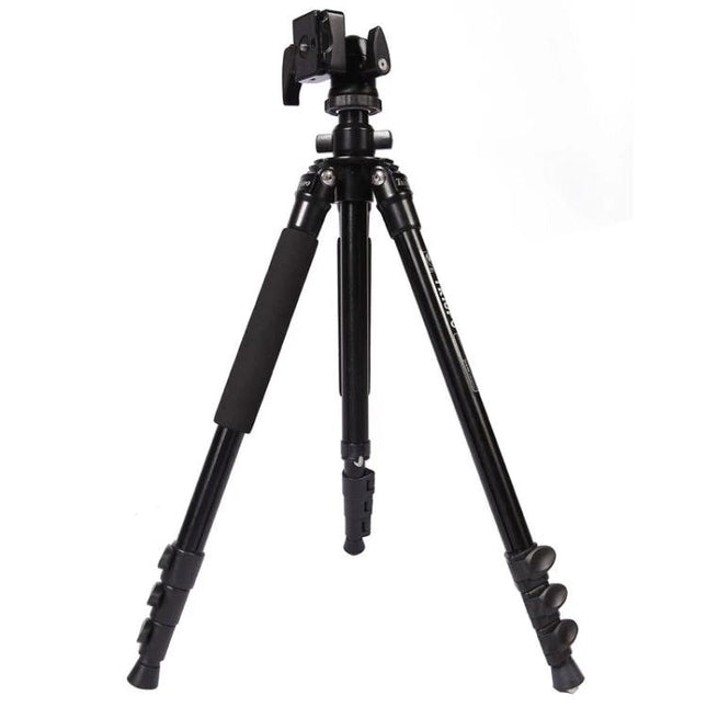 Triopo Adjustable Portable Aluminum Tripod for Cameras - lightweight black aluminum tripod with foam grip and quick-release head for stable outdoor and indoor shooting