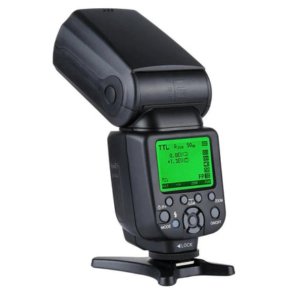 Triopo Flash Speedlite for Canon and Nikon DSLR Cameras external flash unit on stand with LCD control panel