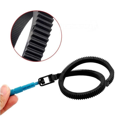 Set of 2 Rubber Hand Grips for Camera Lens Follow Focus Use - black rubber gear rings for steady grip and precise focus control