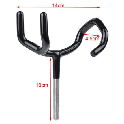 Metal Stand for Holding Microphone Booms During Home Recordings - compact metal boom holder with 14cm width and 10cm shaft
