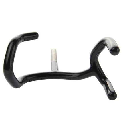 Metal Stand for Holding Microphone Booms During Home Recordings black metal boom holder for podcasting and hands-free home recording setups