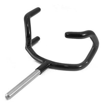 Metal Stand for Holding Microphone Booms During Home Recordings metal U-shaped holder with padded arms and mounting shaft