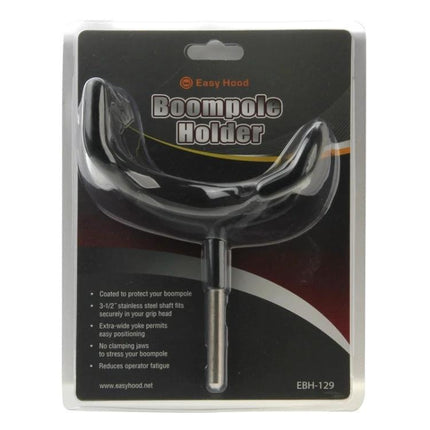 Metal Stand for Holding Microphone Booms During Home Recordings - compact metal boom pole holder for steady hands-free home podcasting