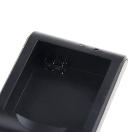 Portable USB Travel Charger for Action Camera Batteries - compact black USB battery charging dock for travel and outdoor use