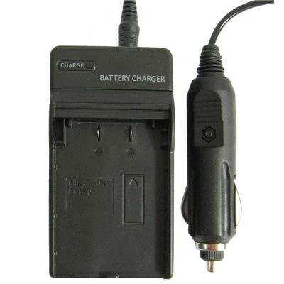 Compatible Battery Charger for Nikon EN-EL2 Cameras - black travel AC/DC battery charger with car adapter
