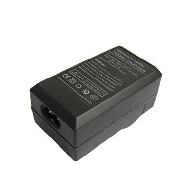 Samsung Compatible Digital Camera Battery Charger with Universal Plugs shown as black travel charger for Samsung 07A batteries, ideal for photographers and travelers