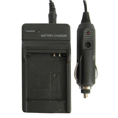 Samsung Compatible Digital Camera Battery Charger with Universal Plugs black charger with car plug for Samsung 07A batteries, travel-ready
