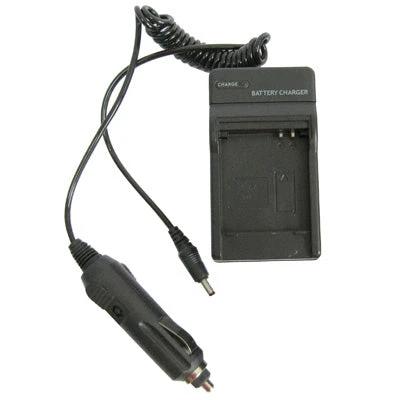 Samsung Compatible Digital Camera Battery Charger with Universal Plugs - black travel charger with car adapter for Samsung 07A batteries
