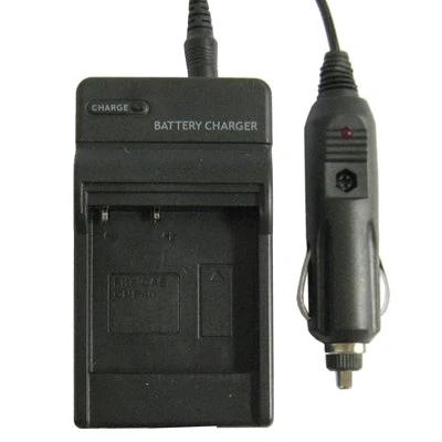 Digital Camera Battery Charger for Casio CNP40 Models - black travel AC/DC charger with car adapter for CNP40 camera batteries