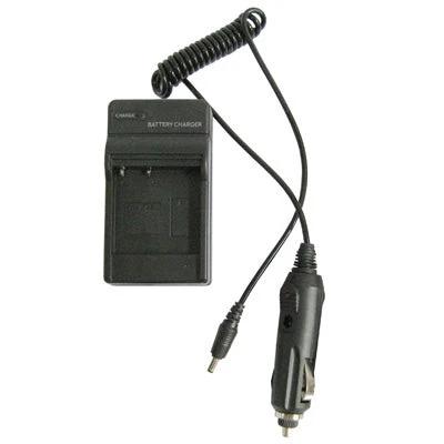 Digital Camera Battery Charger for Casio CNP40 Models - compact travel charger with car adapter and universal 100V-240V input