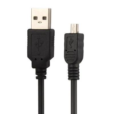 USB Cable for Nikon Coolpix 2100, 2200 and Similar Models - black USB 2.0 A to mini-B replacement cable for data transfer and charging