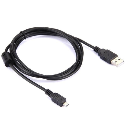 USB Cable for Nikon Coolpix 2100, 2200 and Similar Models — black USB 2.0 A to Mini-B cable for transferring photos and charging compatible Coolpix cameras