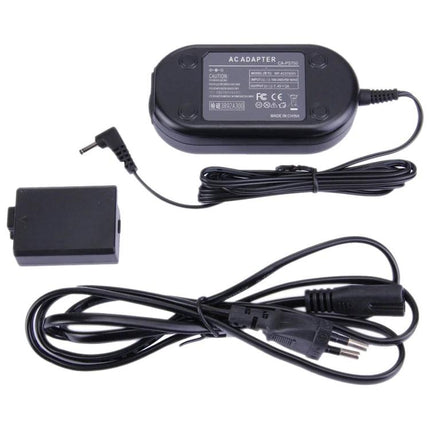 AC Power Adapter Set for Canon EOS Digital Cameras shown with power brick, DC coupler and AC cord for extended studio and travel use