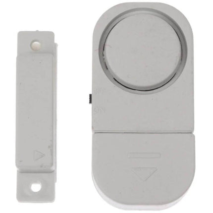 Wireless Magnetic Sensor Alarm for Doors and Windows white compact vibration-activated door and window alarm set