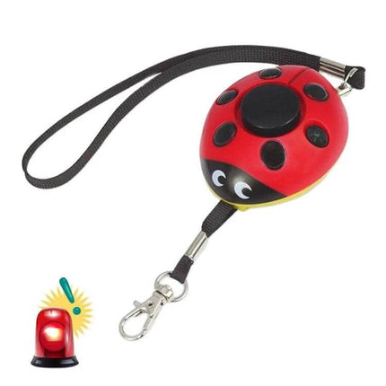 Ladybug Personal Alarm for Everyday Safety of Kids and Women - red ladybug alarm with wrist strap and clip, compact portable personal safety device