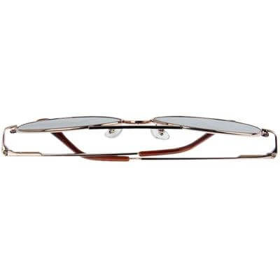 Sunglasses with Side Mirrors for Rear View and UV Protection – slim metal frame shown from side, dual side mirrors for rear view and UV protection
