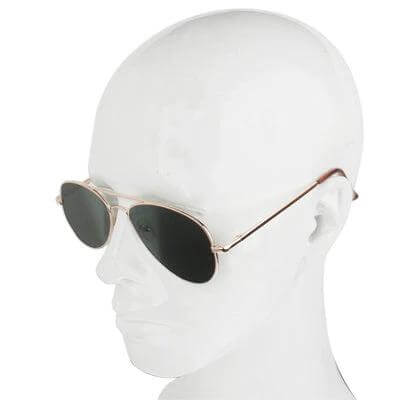 Sunglasses with Side Mirrors for Rear View and UV Protection shown on mannequin - side mirror rear-view sunglasses with UV protection