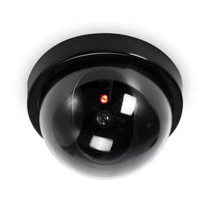 Realistic Fake Security Camera with Motion Detection for Home Protection mounted dome with red LED deterrent light