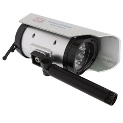 Solar-Powered Fake Security Camera with Flashing LED for Enhanced Deterrence