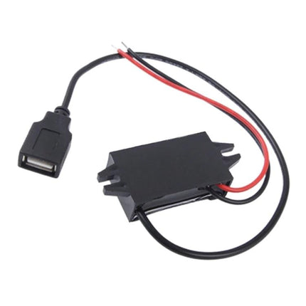 DC-DC Step Down Voltage Converter for 12V to 5V Electronics compact module with USB output, 8-20V input, 5V 3A output for car and DIY projects