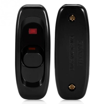 Water Resistant In-Line On/Off Cord Switch for DIY Use, 2 Pieces black rocker switch pair for lamps and small appliances