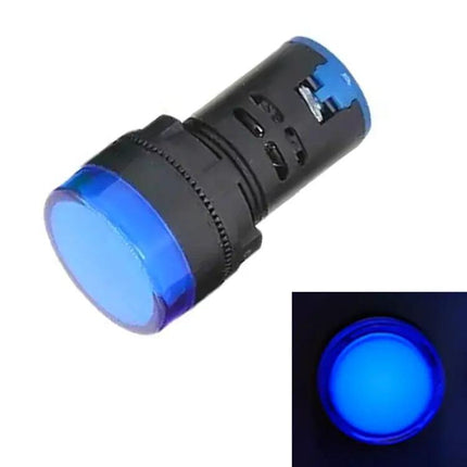 Panel Mount 22mm 12V LED Signal Indicator Light in Black and Red