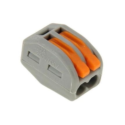 Pack of 10 Universal 2-Pin Solderless Wire Connectors for Easy Home Wiring - gray orange quick-connect solderless wire connector
