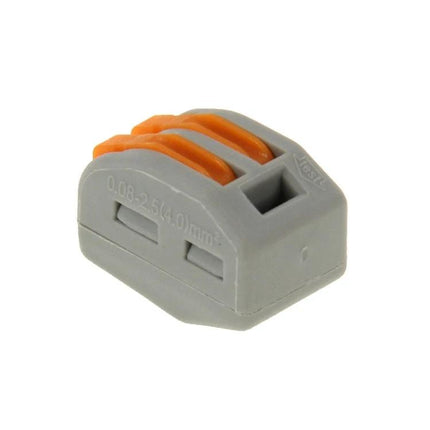 Pack of 10 Universal 2-Pin Solderless Wire Connectors for Easy Home Wiring gray orange 2-pin quick connector pack image