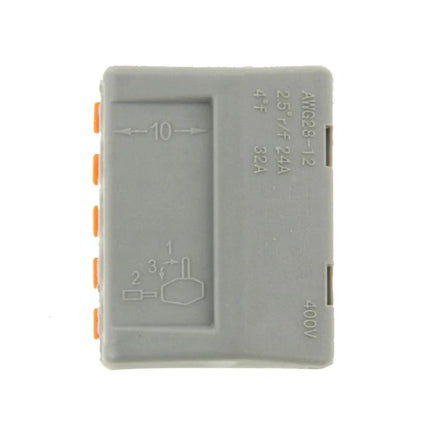Universal 5-Pin Solderless Wire Connectors for Easy Wiring, 10 Pack gray 5-pin solderless connector close-up for DIY wiring