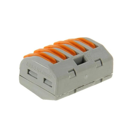 Universal 5-Pin Solderless Wire Connectors for Easy Wiring, 10 Pack - gray and orange 5-channel solderless connector for DIY wiring