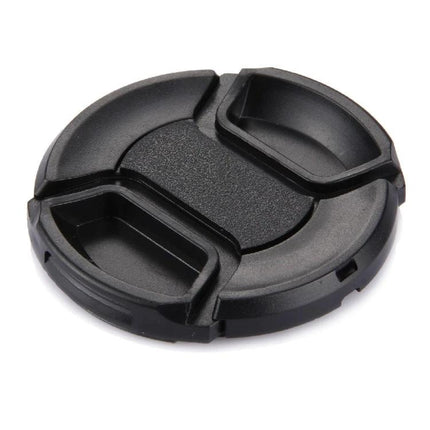 58mm Center Pinch Camera Lens Cap for Lens Protection black plastic center-pinch cap protecting lens from dust and scratches